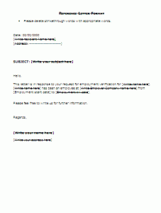 Sample Reference Letter Format