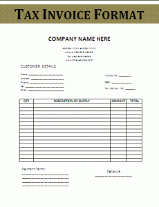 Tax Invoice Template