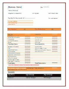 free payslip template